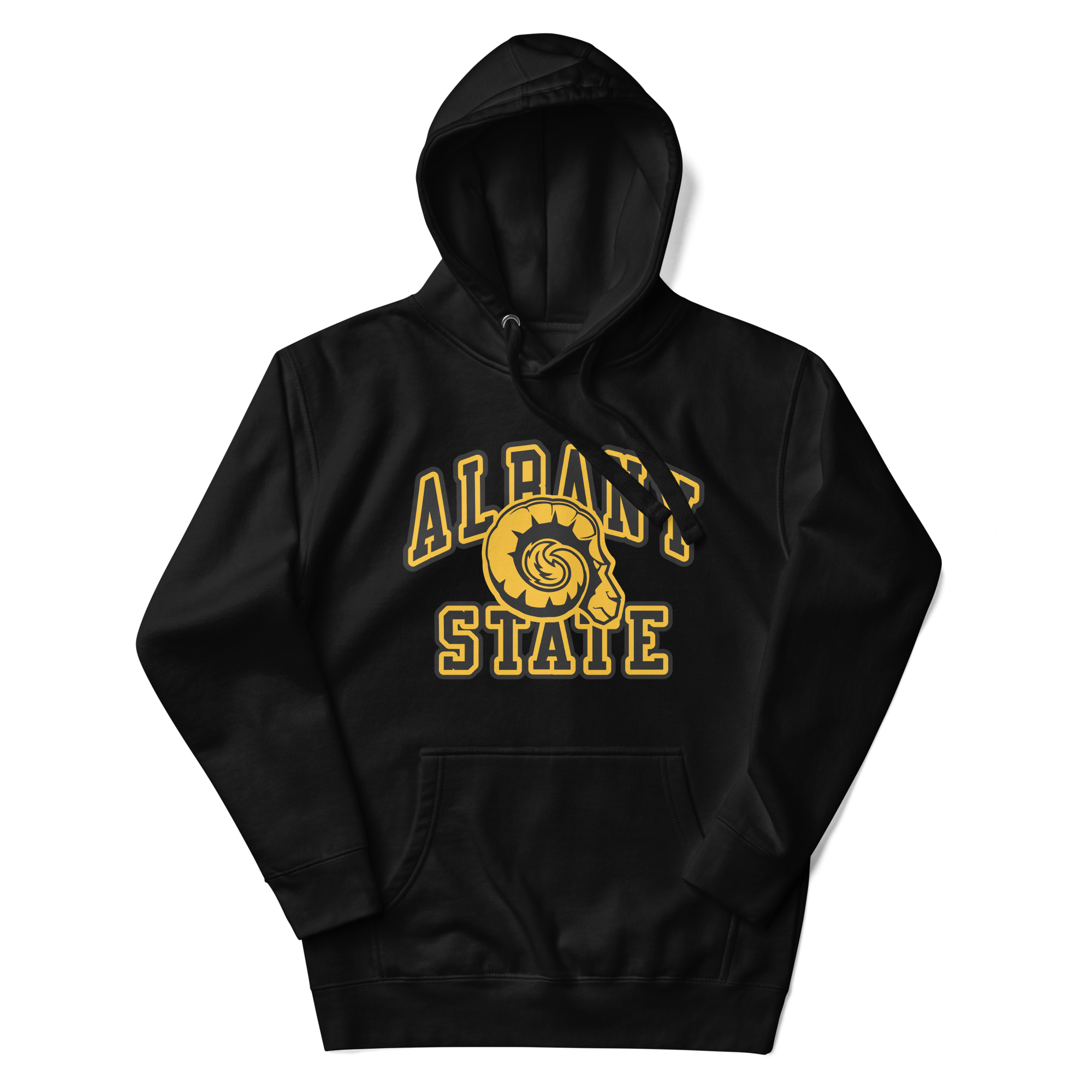 ASU Hoodie in Black with Black Gold